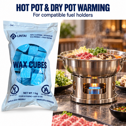Blue Solid Fuel Wax Cubes for Commercial Hot Pot & Dry Pot Warmers and Wood Stove Fire Starting